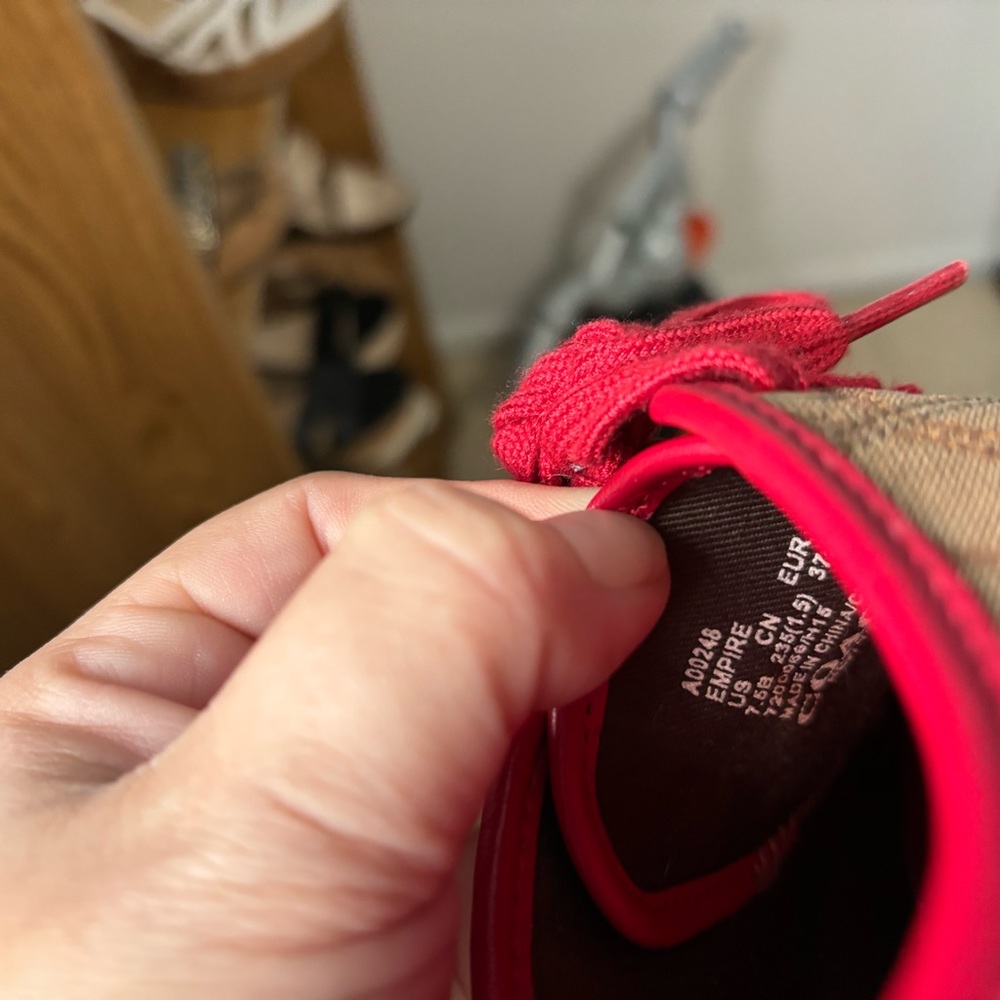 Coach red and brown sneakers - Picture 6 of 6